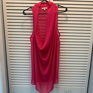 Hot pink sheer pool cover up